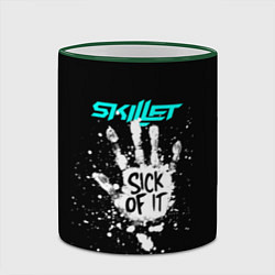 Кружка 3D Skillet: Sick of it, цвет: 3D-зеленый кант — фото 2