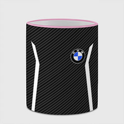 Кружка 3D BMW CARBON БМВ КАРБОН, цвет: 3D-розовый кант — фото 2