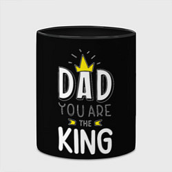 Кружка 3D Dad you are the King, цвет: 3D-белый + черный — фото 2