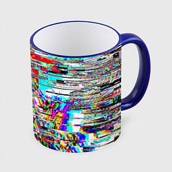 Кружка цветная VHS Glitch