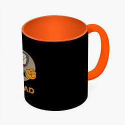 Кружка 3D Cuphead: Mugman, цвет: 3D-белый + оранжевый