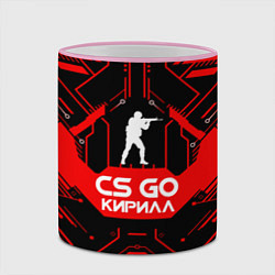 Кружка 3D CS:GO - Кирилл, цвет: 3D-розовый кант — фото 2