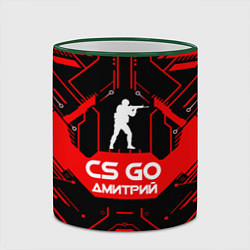 Кружка 3D CS:GO - Дмитрий, цвет: 3D-зеленый кант — фото 2