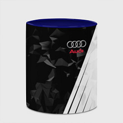 Кружка 3D Audi: Black Poly, цвет: 3D-белый + синий — фото 2