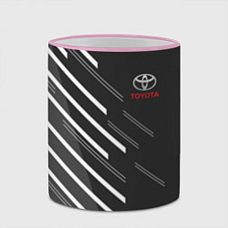 Кружка 3D Toyota: White Rays, цвет: 3D-розовый кант — фото 2