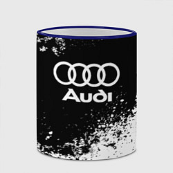 Кружка 3D Audi: Black Spray, цвет: 3D-синий кант — фото 2