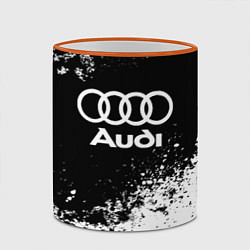 Кружка 3D Audi: Black Spray, цвет: 3D-оранжевый кант — фото 2