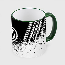 Кружка 3D Volkswagen: Black Spray, цвет: 3D-зеленый кант