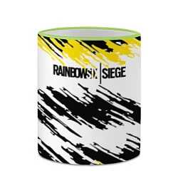 Кружка 3D Rainbow Six Siege: Yellow, цвет: 3D-светло-зеленый кант — фото 2