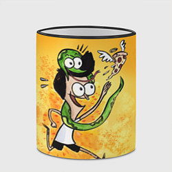 Кружка 3D Sanjay: Craig & Pizza, цвет: 3D-черный кант — фото 2