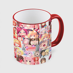 Кружка цветная Ahegao