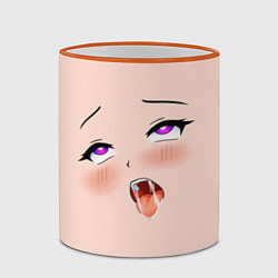 Кружка 3D Ahegao Face, цвет: 3D-оранжевый кант — фото 2