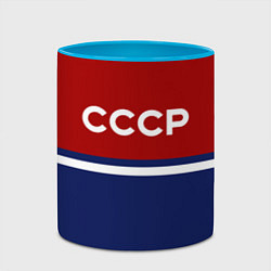 Кружка 3D СССР: Спортсмен, цвет: 3D-белый + небесно-голубой — фото 2