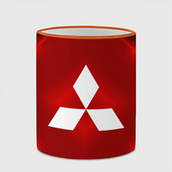 Кружка 3D Mitsubishi: Red Light, цвет: 3D-оранжевый кант — фото 2