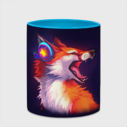 Кружка 3D Disco Fox, цвет: 3D-белый + небесно-голубой — фото 2