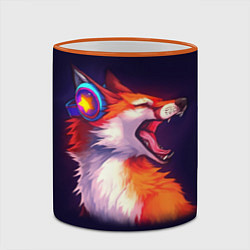 Кружка 3D Disco Fox, цвет: 3D-оранжевый кант — фото 2