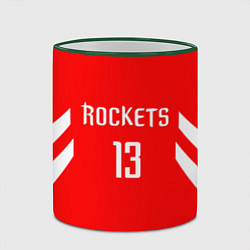 Кружка 3D Rockets: James Harden 13, цвет: 3D-зеленый кант — фото 2