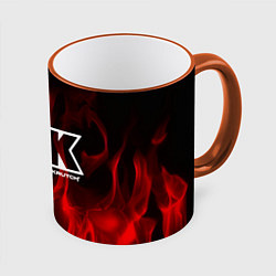 Кружка 3D Thousand Foot Krutch: Red Flame, цвет: 3D-оранжевый кант