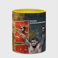 Кружка 3D Aka Khabib, цвет: 3D-белый + желтый — фото 2