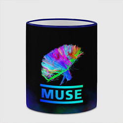 Кружка 3D Muse: Neon Flower, цвет: 3D-синий кант — фото 2