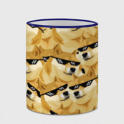 Кружка 3D Doge: Deal with it, цвет: 3D-синий кант — фото 2