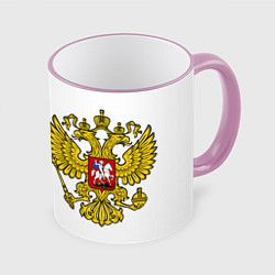 Кружка 3D Russian Patriot, цвет: 3D-розовый кант