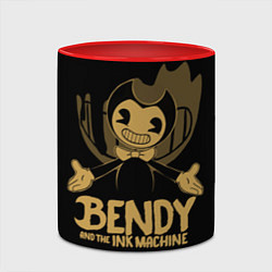 Кружка 3D Bendy And the ink machine, цвет: 3D-белый + красный — фото 2