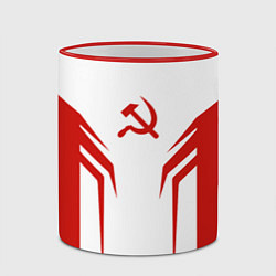 Кружка 3D СССР воин, цвет: 3D-красный кант — фото 2