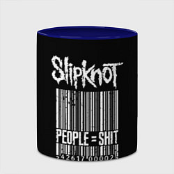 Кружка 3D Slipknot: People Shit, цвет: 3D-белый + синий — фото 2
