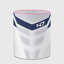 Кружка 3D N7: White Armor, цвет: 3D-розовый кант — фото 2