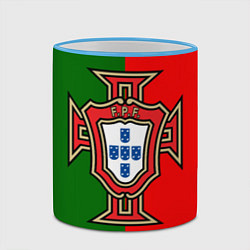 Кружка 3D Сборная Португалии, цвет: 3D-небесно-голубой кант — фото 2