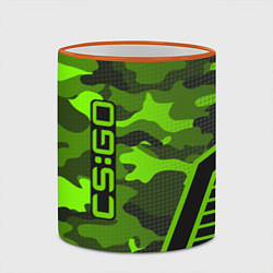 Кружка 3D CS:GO Light Green Camo, цвет: 3D-оранжевый кант — фото 2