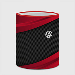 Кружка 3D Volkswagen: Red Sport, цвет: 3D-красный кант — фото 2