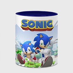 Кружка 3D Sonic Stories, цвет: 3D-белый + синий — фото 2