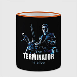 Кружка 3D Terminator: Is alive, цвет: 3D-оранжевый кант — фото 2