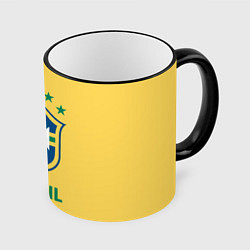 Кружка 3D Brazil Team, цвет: 3D-черный кант