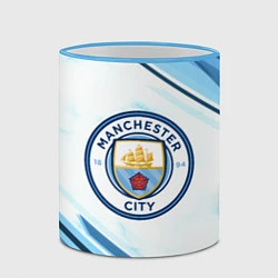 Кружка 3D Manchester city, цвет: 3D-небесно-голубой кант — фото 2