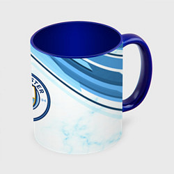 Кружка 3D Manchester city, цвет: 3D-белый + синий