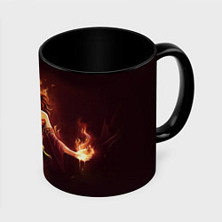 Кружка 3D Lina: Hell Flame, цвет: 3D-белый + черный