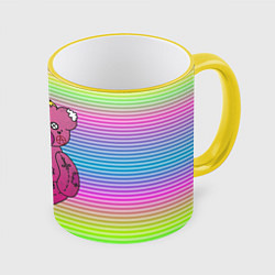 Кружка 3D Lil Peep Bear, цвет: 3D-желтый кант