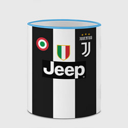 Кружка 3D FC Juventus 18-19, цвет: 3D-небесно-голубой кант — фото 2