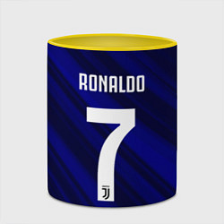 Кружка 3D Ronaldo 7: Blue Sport, цвет: 3D-белый + желтый — фото 2