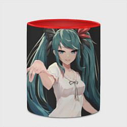 Кружка 3D Hatsune Miku, цвет: 3D-белый + красный — фото 2