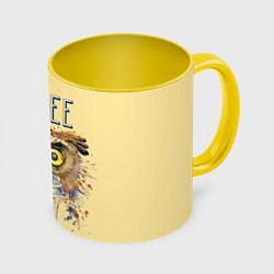 Кружка 3D Owls like coffee, цвет: 3D-белый + желтый