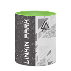 Кружка 3D Linkin Park: Grey Form, цвет: 3D-белый + светло-зеленый — фото 2
