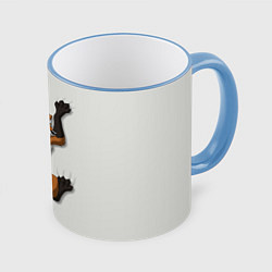 Кружка цветная Лис вцепился