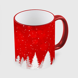 Кружка 3D Christmas pattern, цвет: 3D-красный кант