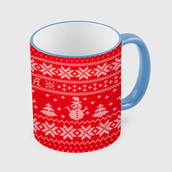 Кружка цветная Новогодний Вова