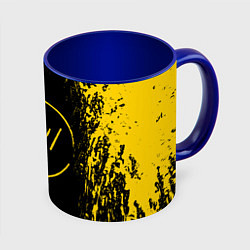 Кружка 3D 21 Pilots: Yellow & Black, цвет: 3D-белый + синий