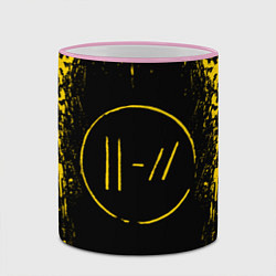 Кружка 3D 21 Pilots: Yellow & Black, цвет: 3D-розовый кант — фото 2